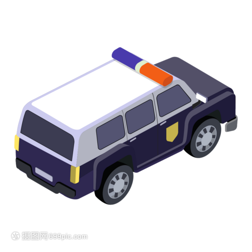 2.5D卡通藍(lán)色面包警車 從創(chuàng)意概念到插畫實(shí)現(xiàn)